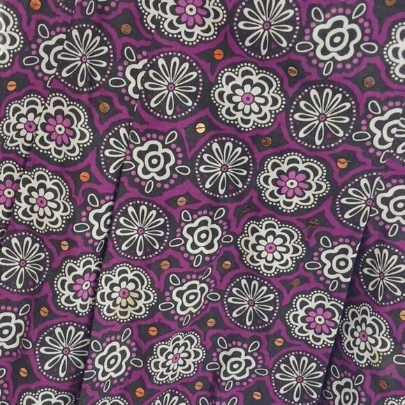 Loft Womens Size 8 Purple Floral Sequins A Line Skirt Knee Length Lined Career - Picture 2 of 5